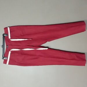 Loft Wine Ankle Pants 2 Front and Back Pockets and Tie Belt Size 8